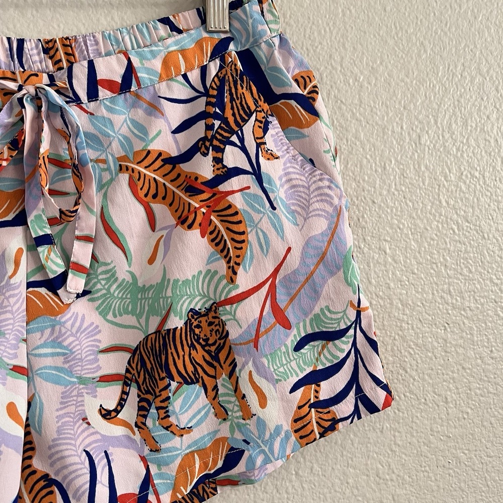 Cynthia Rowley Medium Tiger Jungle Novelty Print Pajamas Bottom Only Maximalist - Picture 4 of 6